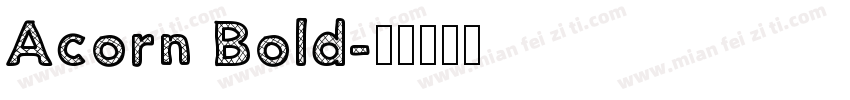Acorn Bold字体转换